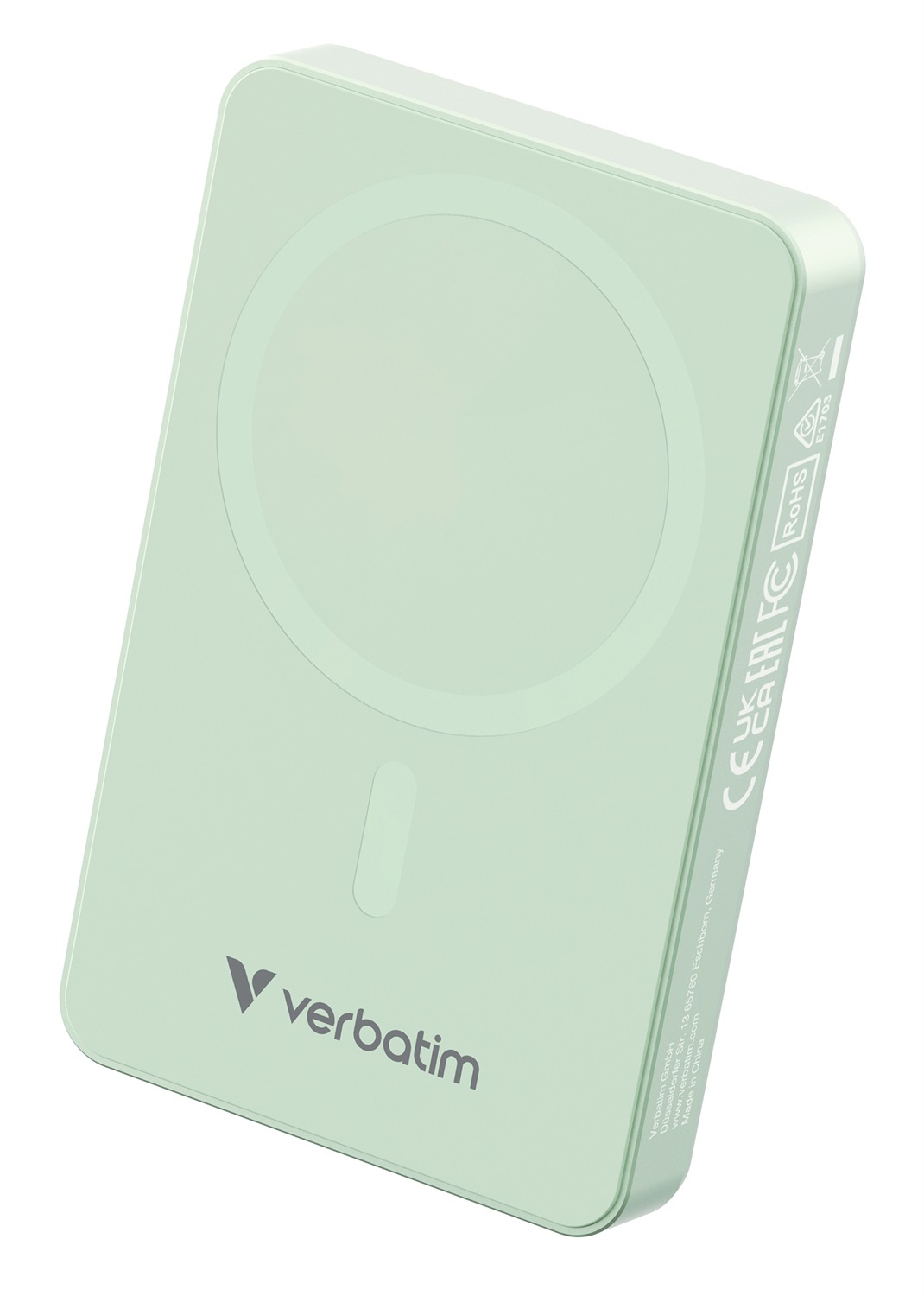 Verbatim Charge 'n' Go Essentials MagSafe 10000 mAh Caricabatterie Wireless Verde con Ricarica Rapida 15 W e Cavo USB-C
