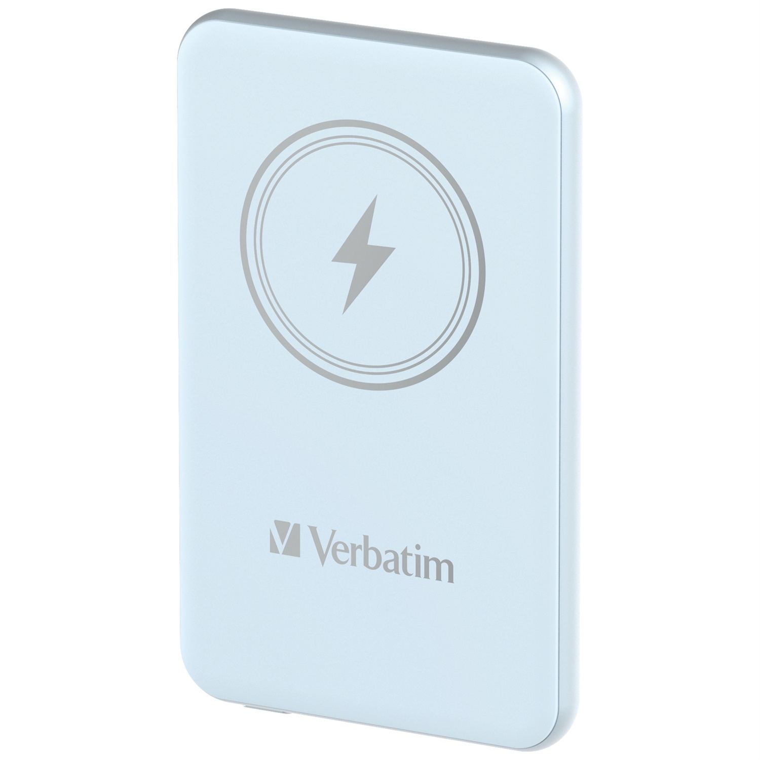 Verbatim Charge 'n' Go Power Bank Wireless Magnetico 5000 mAh Blu - Polimeri di litio (LiPo), Quick Charge 3.0, Ricarica Wireless 15W, Sottile 9.6 mm
