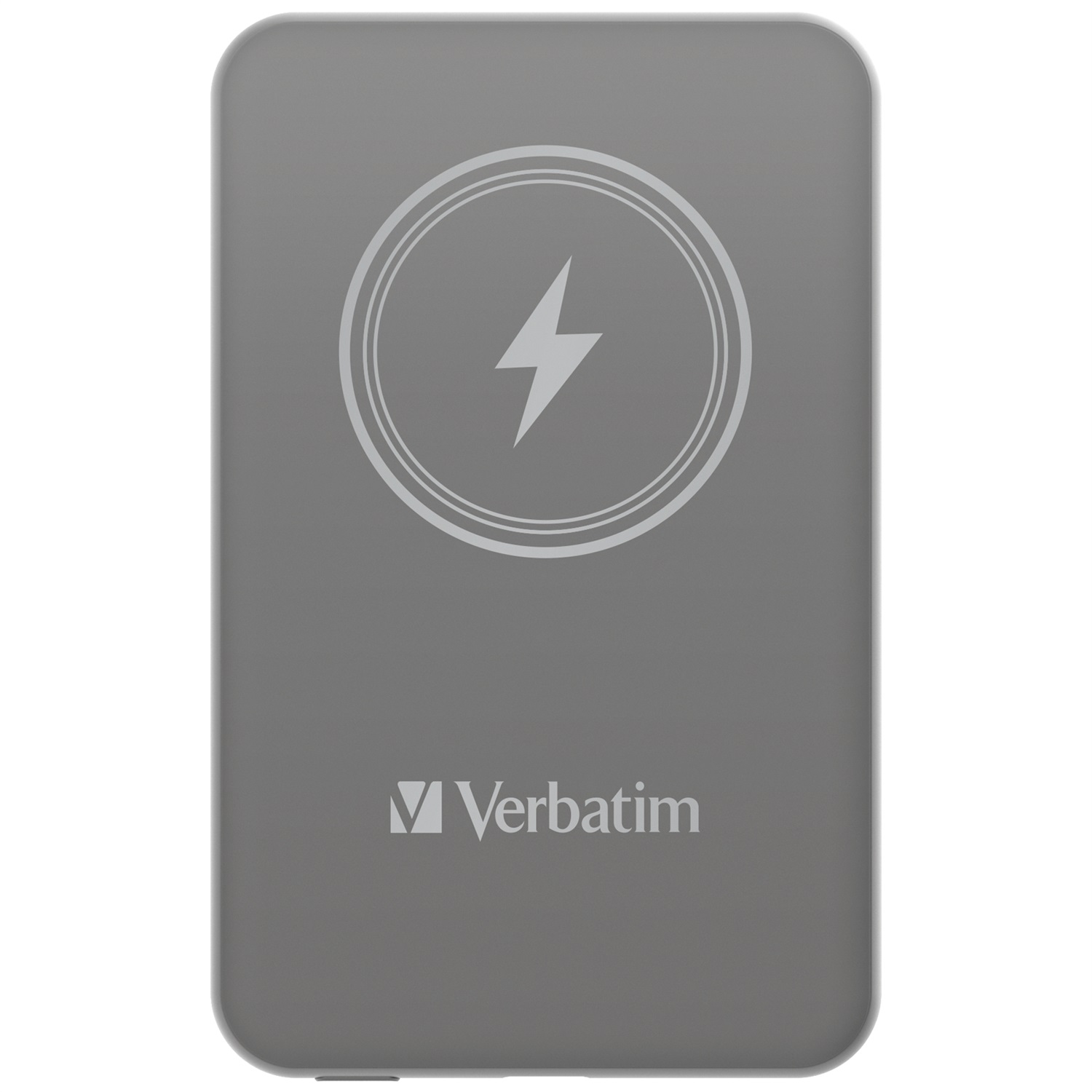 Verbatim Charge 'n' Go Power Bank Magnetico Wireless 5000 mAh, Polimeri di litio (LiPo), Quick Charge 3.0, Grigio