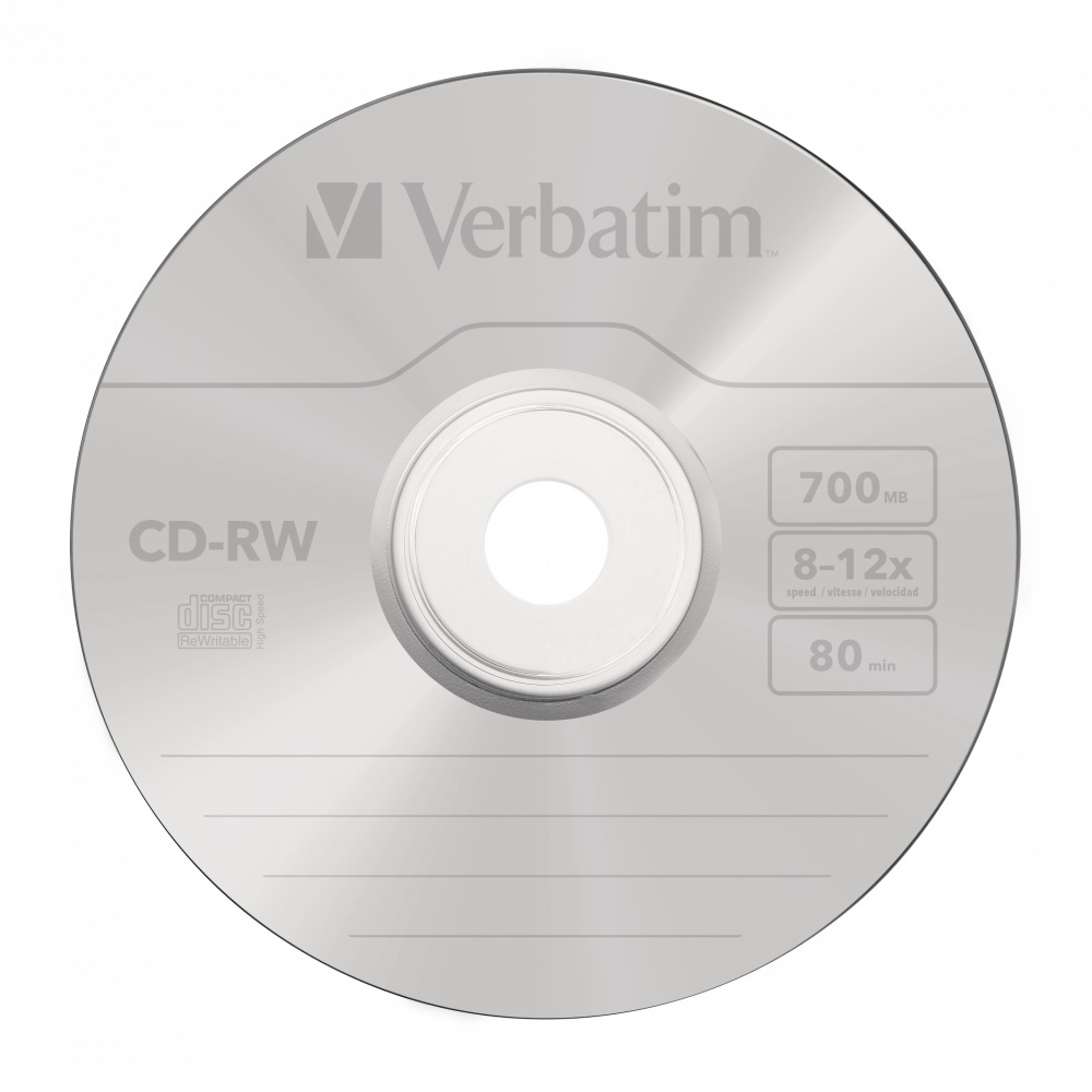 Verbatim CD-RW 700MB 12x Riscrivibili - Confezione da 10 Pz - Jewel Box