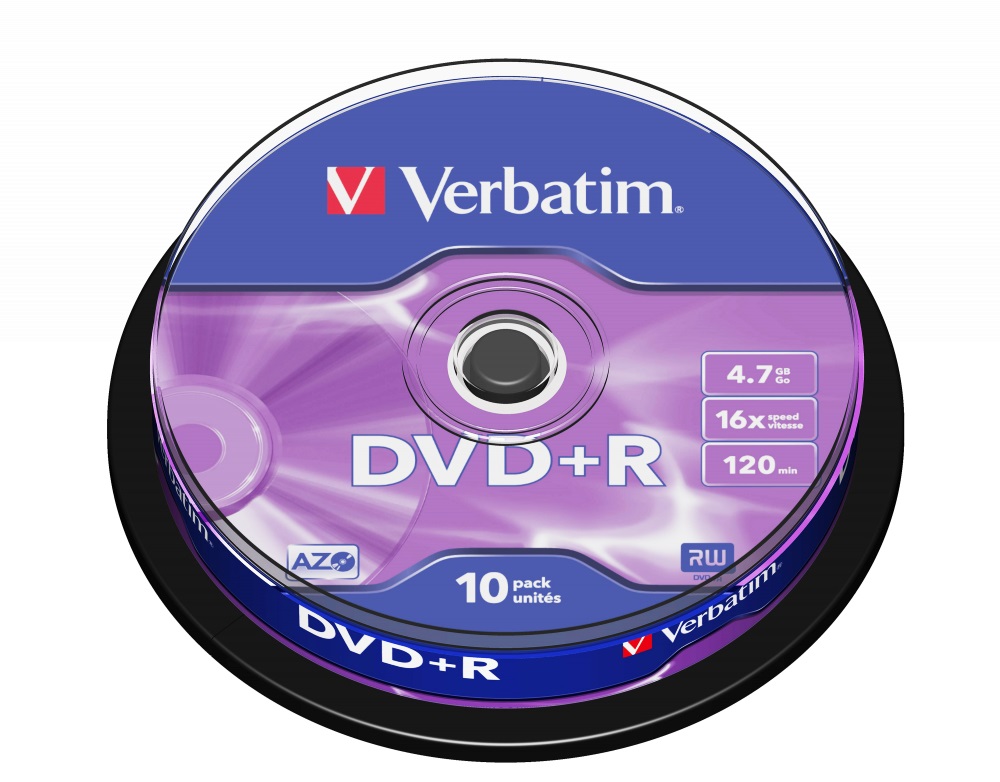 Verbatim DVD R 4,7 GB 16x Spindle - Confezione da 10 pezzi