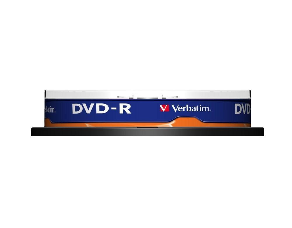 Verbatim DVD-R 4.7GB 16x - Confezione da 10 pezzi - Serigrafato - Tecnologia MKM