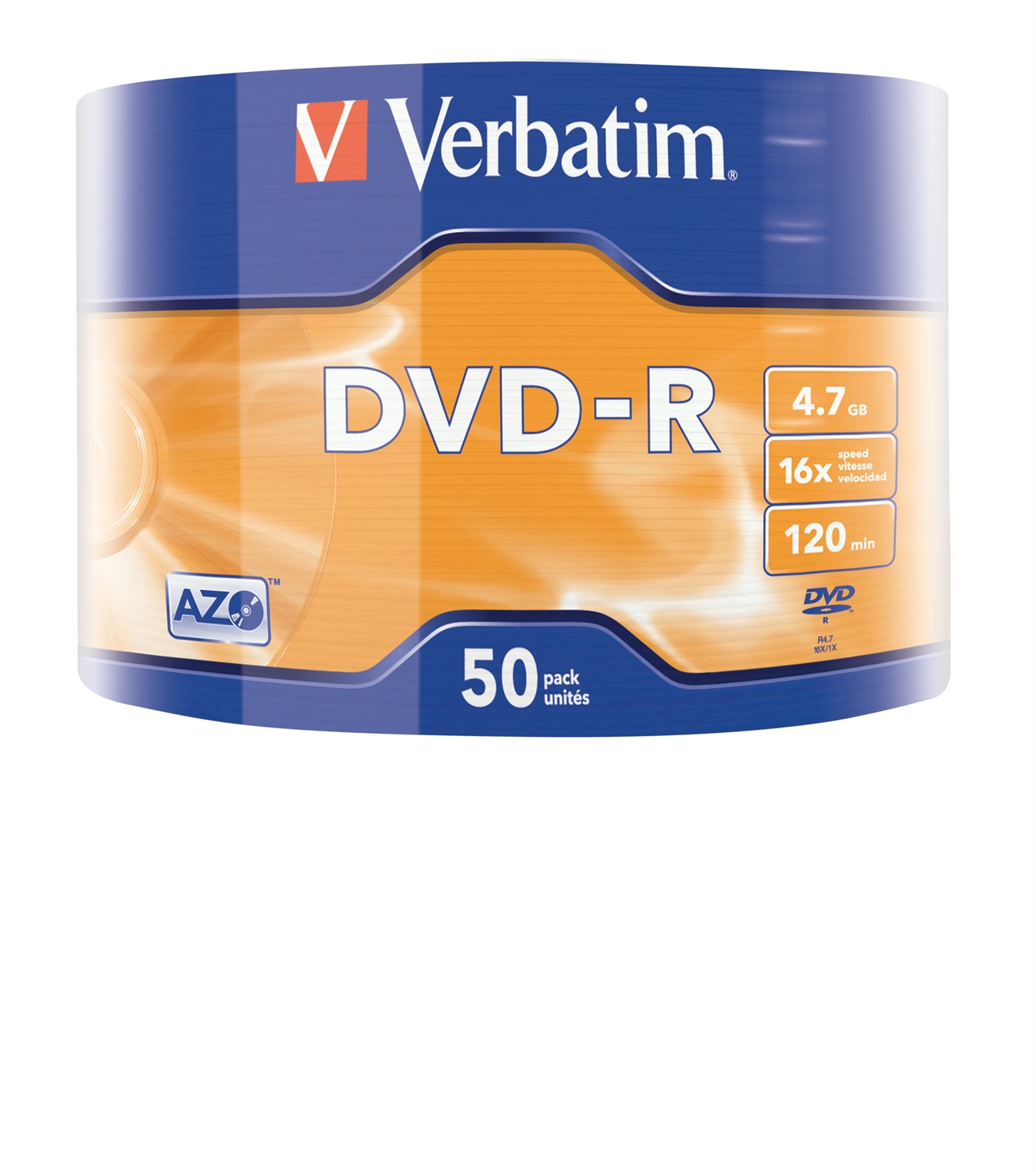 Verbatim DVD-R 4.7GB 16X Matt Silver - Confezione da 50 pezzi con tecnologia AZO