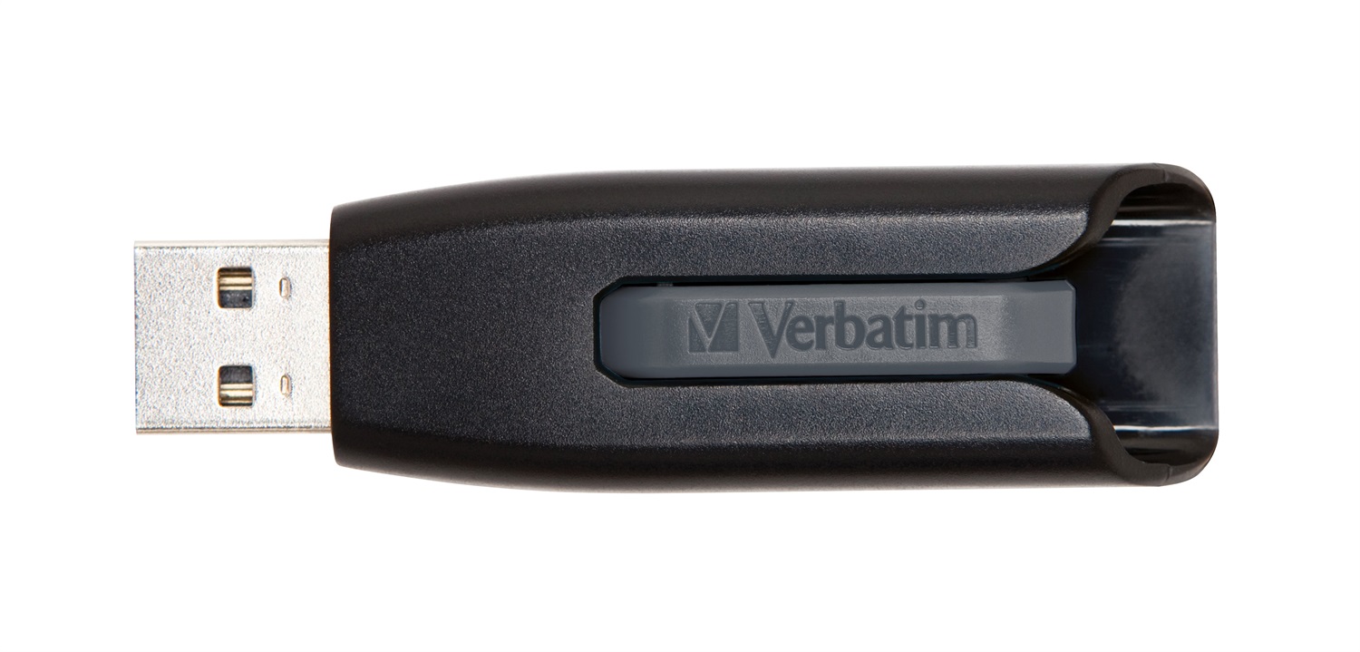Verbatim V3 - Memoria USB 3.0 32 GB - Interfaccia USB tipo A - Velocità di lettura 80 MB/s - Fattore di forma Lamina di scorrimento - Colore Nero