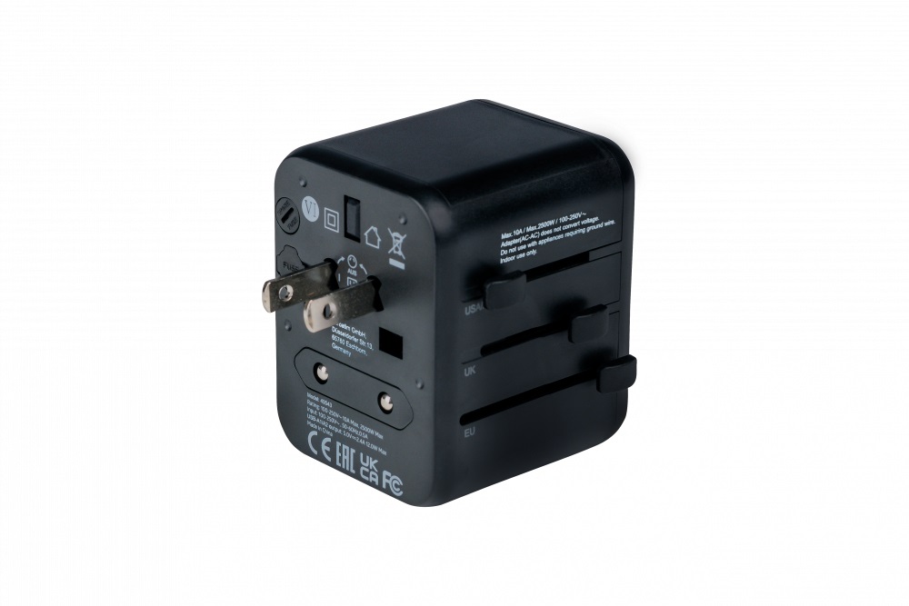 Verbatim 49543 Adattatore Universale per Presa di Corrente con 2 x USB-A - Nero