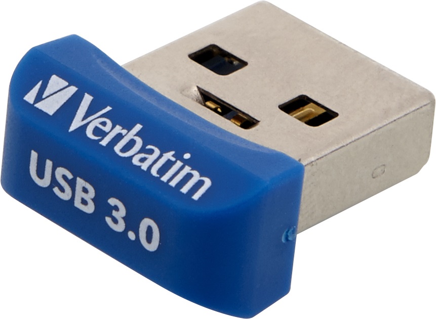 Verbatim Store 'n' Stay NANO - Memoria USB 3.0 da 32 GB - Blu, USB Tipo A, Velocità di lettura fino a 80 MB/s