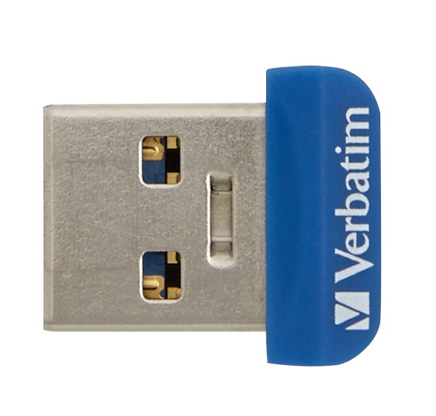 Verbatim Store 'n' Stay NANO - Memoria USB 3.0 da 32 GB - Blu, USB Tipo A, Velocità di lettura fino a 80 MB/s
