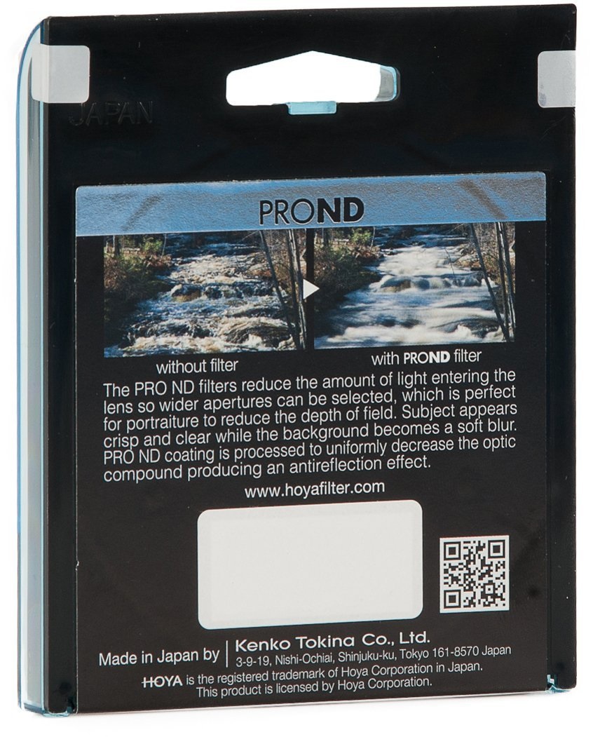 Hoya PRO ND4 Filtro a Densità Neutra 82 mm - Riduzione Luce di 2 Stop, Tecnologia ACCU-ND