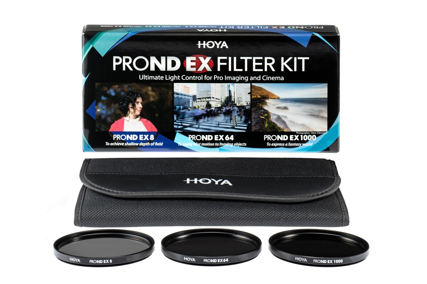 Hoya Pro ND EX Filter Kit - Set di filtri ND 67mm (ND8, ND64, ND1000) per Fotografia e Videografia