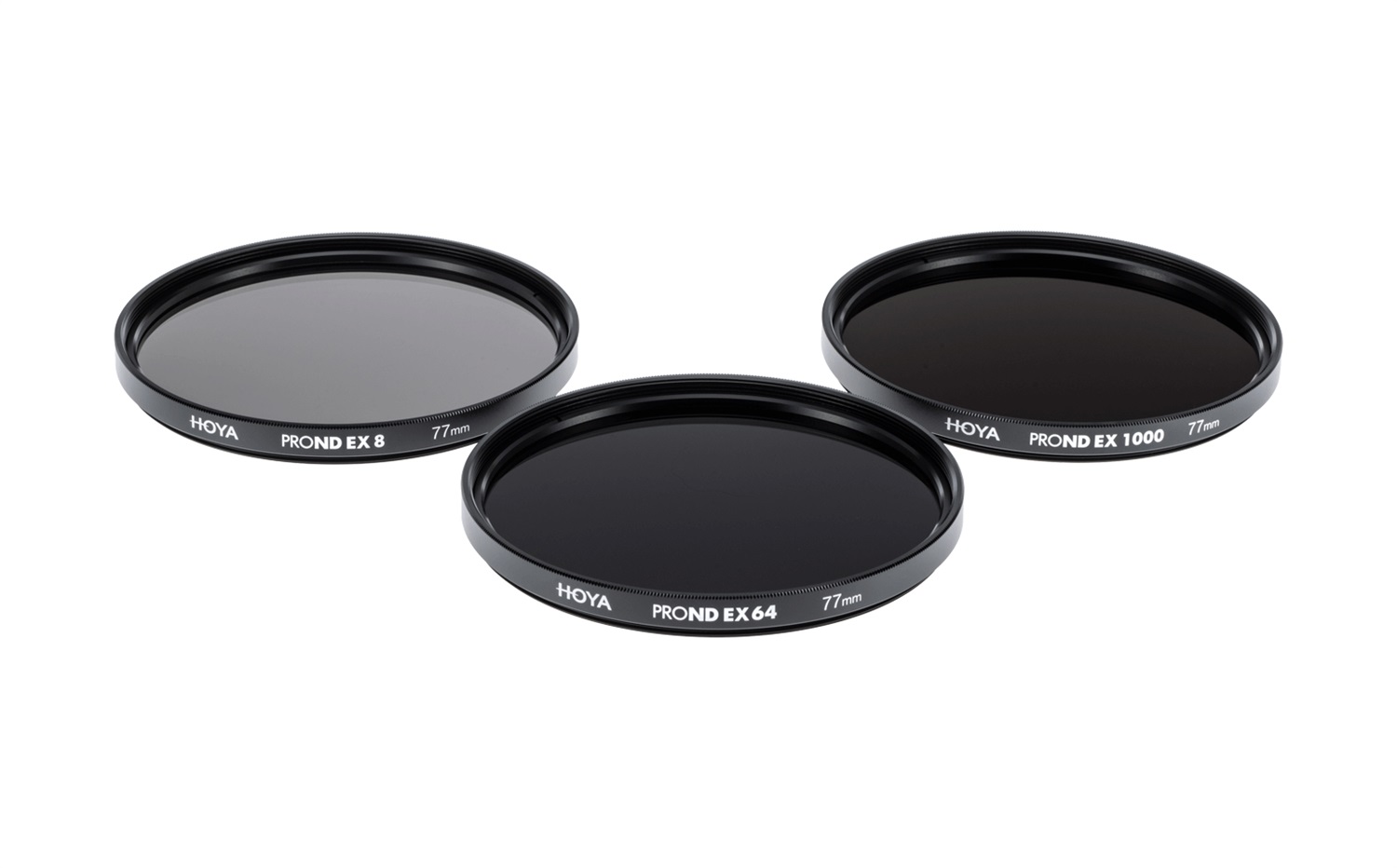 Hoya Pro ND EX Filter Kit - Set di filtri a densità neutra 77mm (Pro ND8, Pro ND64, Pro ND1000)