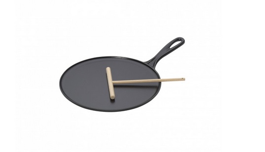 Le Creuset Padella per Crepes in Ghisa 27 cm Nera - Ideale per Pancake e Omelette