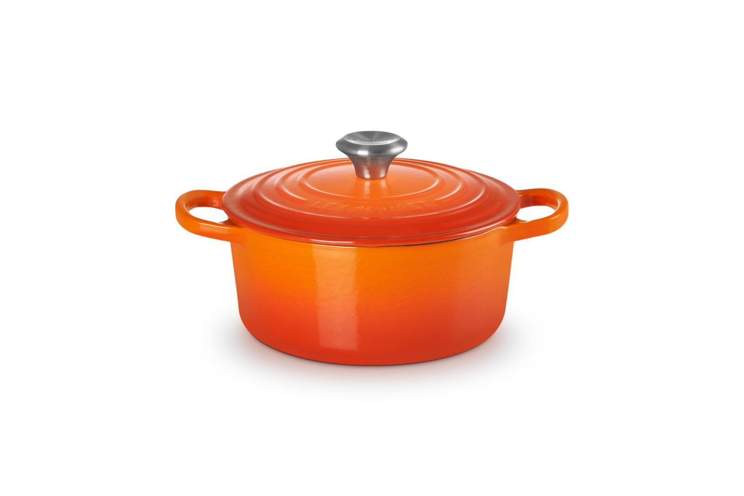 Le Creuset Cocotte Rotonda Evolution in Ghisa Vetrificata 1,8 L Arancione con Coperchio - Diametro 18 cm