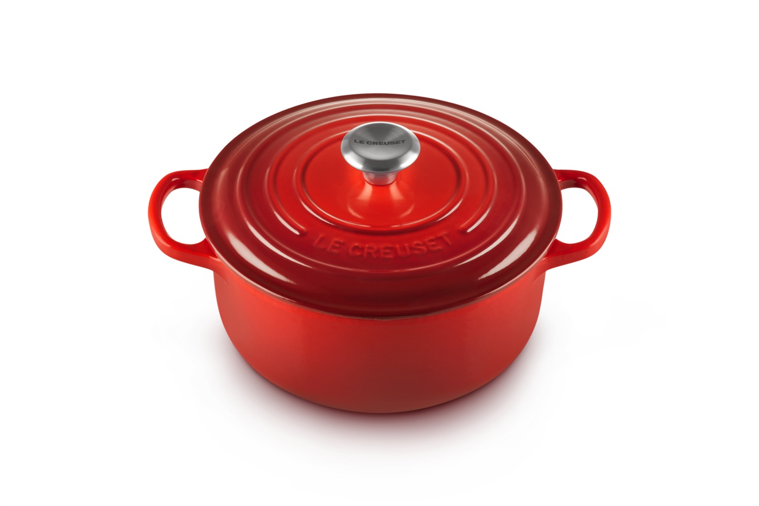 Le Creuset Cocotte Rotonda Evolution 22 cm in Ghisa Vetrificata Ciliegia - Capacità 3,3 L