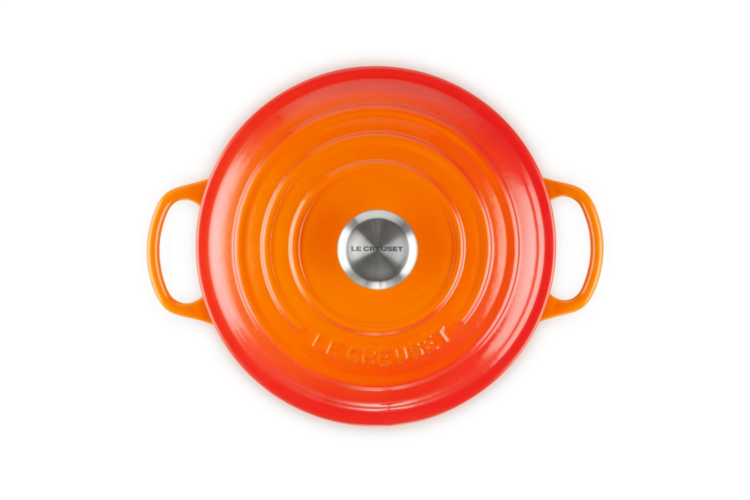 Le Creuset Cocotte Rotonda Evolution in Ghisa Vetrificata 22 cm, Arancione, 3,3 L - Perfetta per Stufati e Arrosti