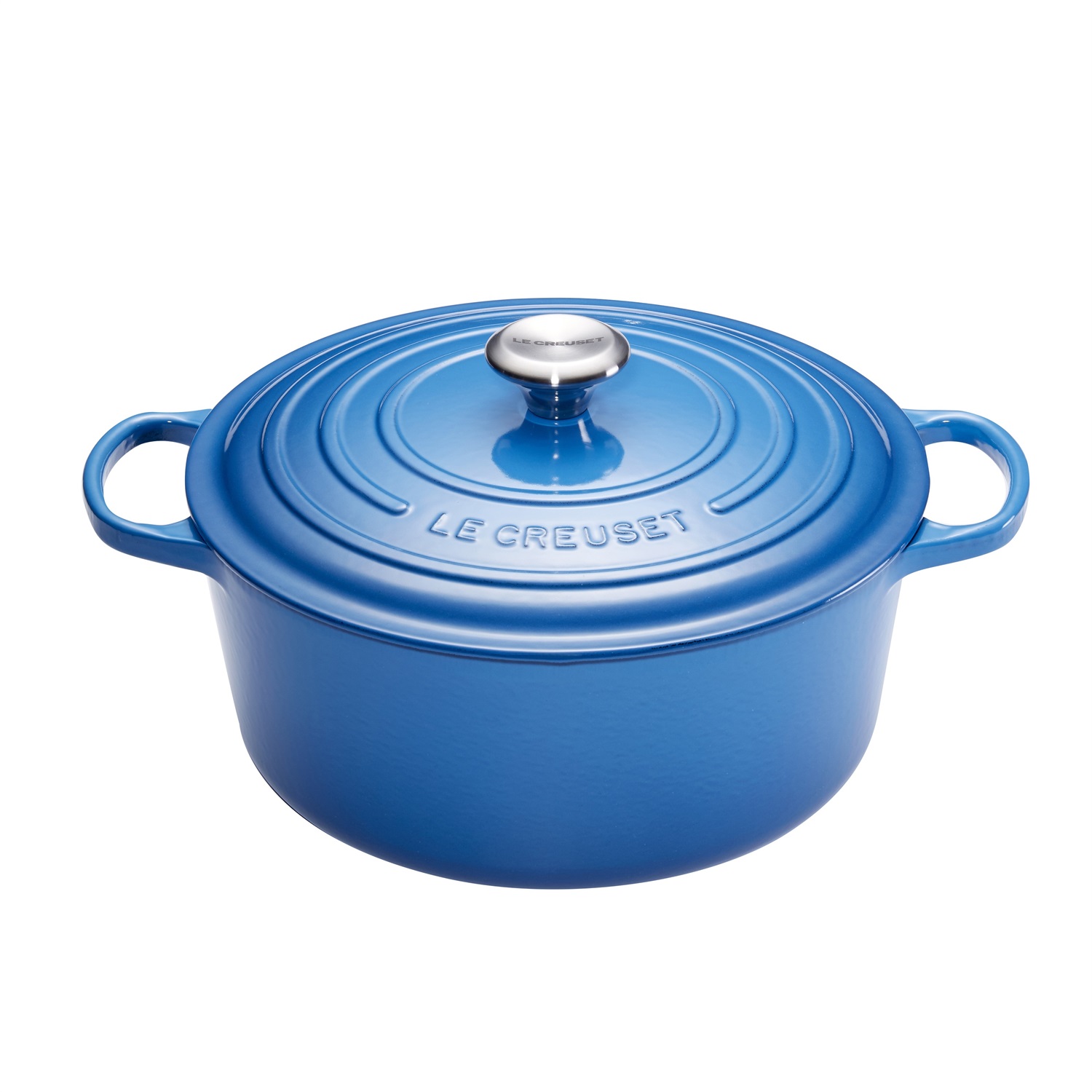 Le Creuset Casseruola Rotonda in Ghisa Blu Marsiglia, 24 cm, 4,2 L - Ideale per Arrostire e Brasare