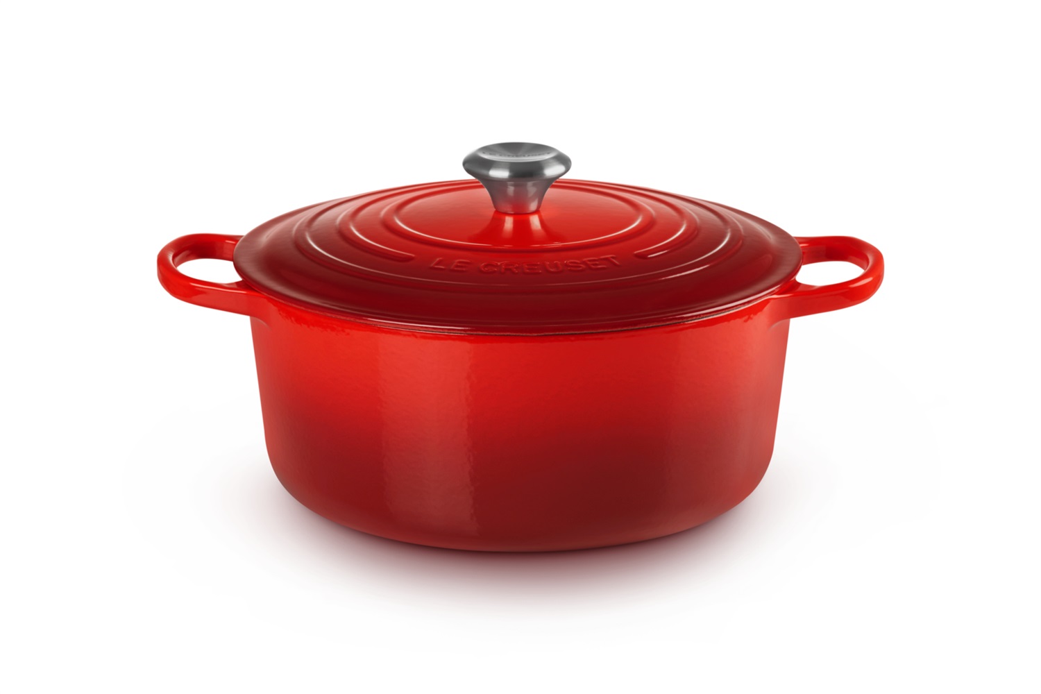 Le Creuset Cocotte Rotonda Evolution 28 cm Ciliegia in Ghisa Vetrificata - Capacità 6,7 L