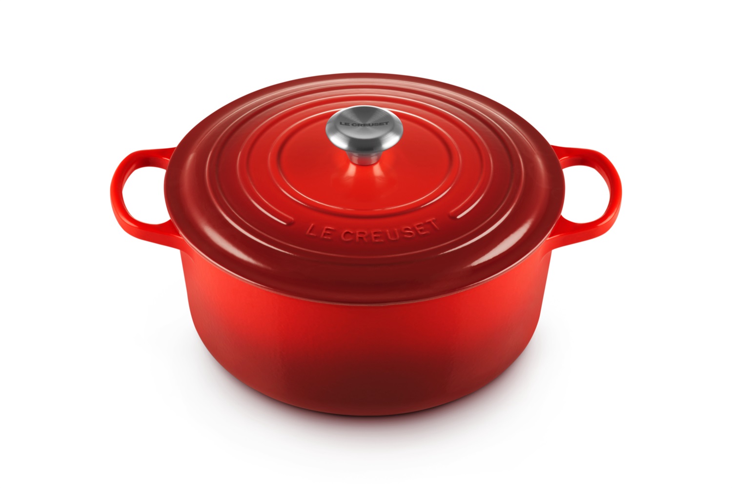Le Creuset Cocotte Rotonda Evolution 28 cm Ciliegia in Ghisa Vetrificata - Capacità 6,7 L