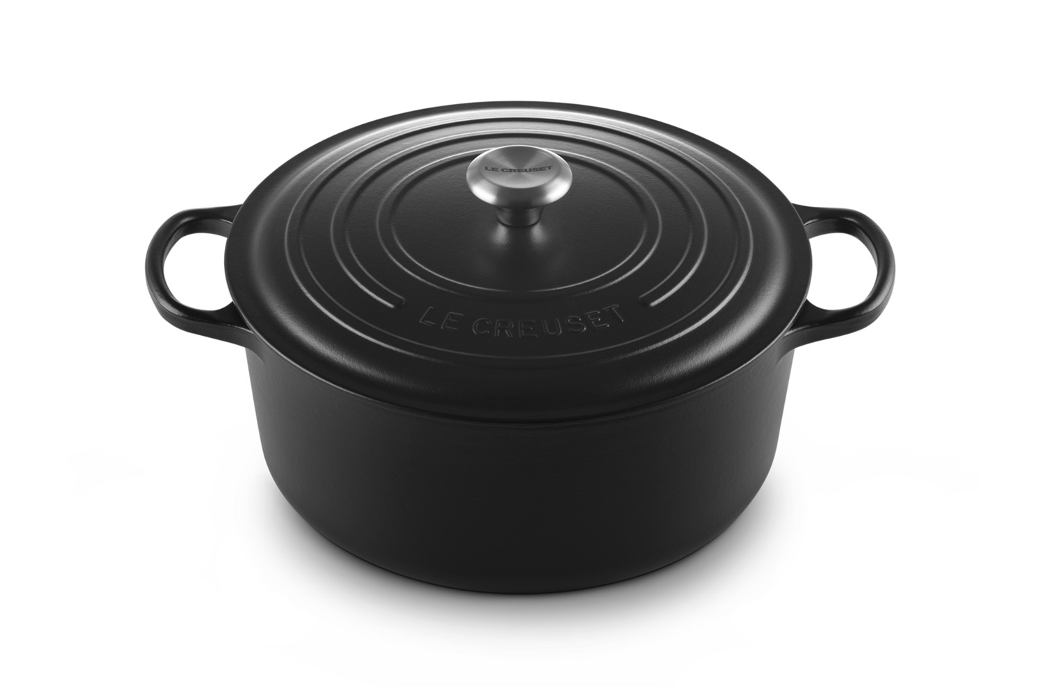 Le Creuset Cocotte Rotonda Evolution in Ghisa Vetrificata 30 cm Nero - Capacità 8,1 L