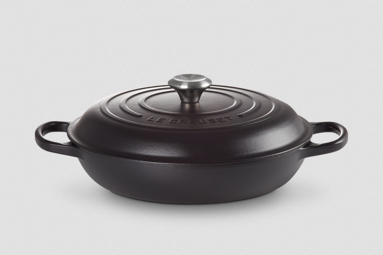 Le Creuset Tegame Basso Evolution in Ghisa Vetrificata 30 cm - Nero, 3.2 L