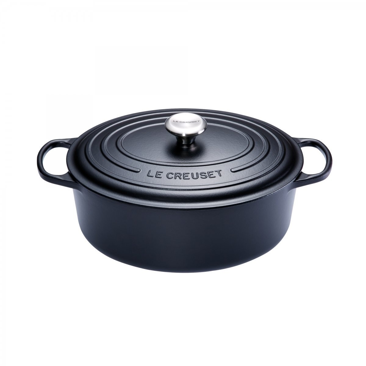 Le Creuset Cocotte Ovale Evolution in Ghisa Vetrificata 31 cm, Nero, 6,3 L - Casseruola per Arrosti