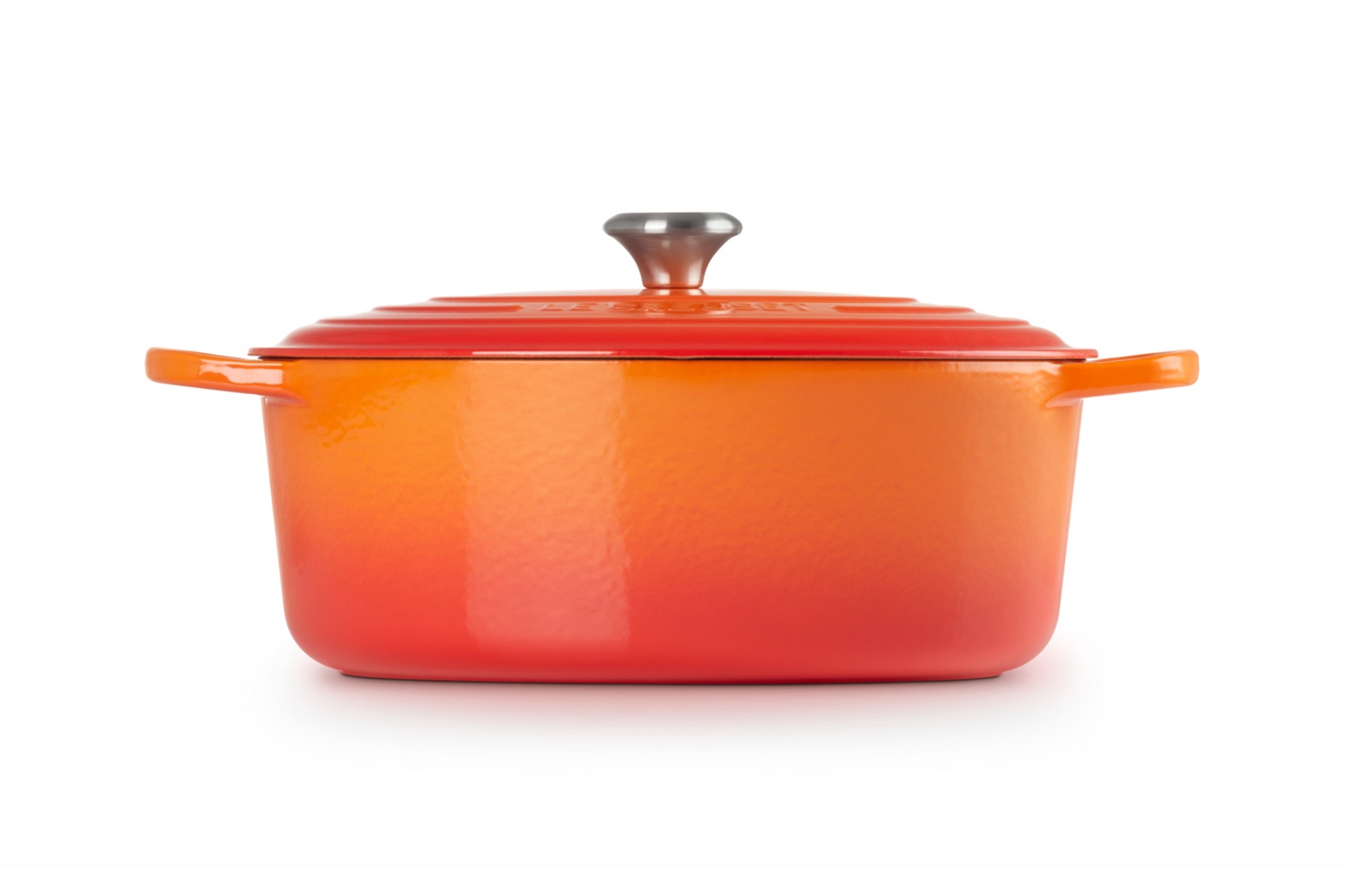 Le Creuset Cocotte Ovale Evolution in Ghisa Vetrificata 33 cm Arancione - Casseruola con Coperchio per Arrosti e Pollame