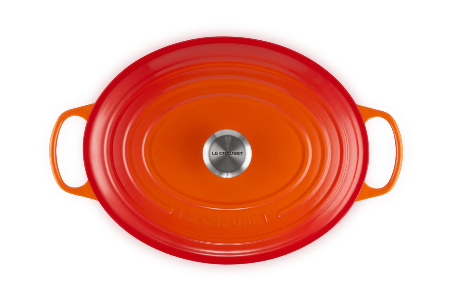 Le Creuset Cocotte Ovale Evolution in Ghisa Vetrificata 33 cm Arancione - Casseruola con Coperchio per Arrosti e Pollame
