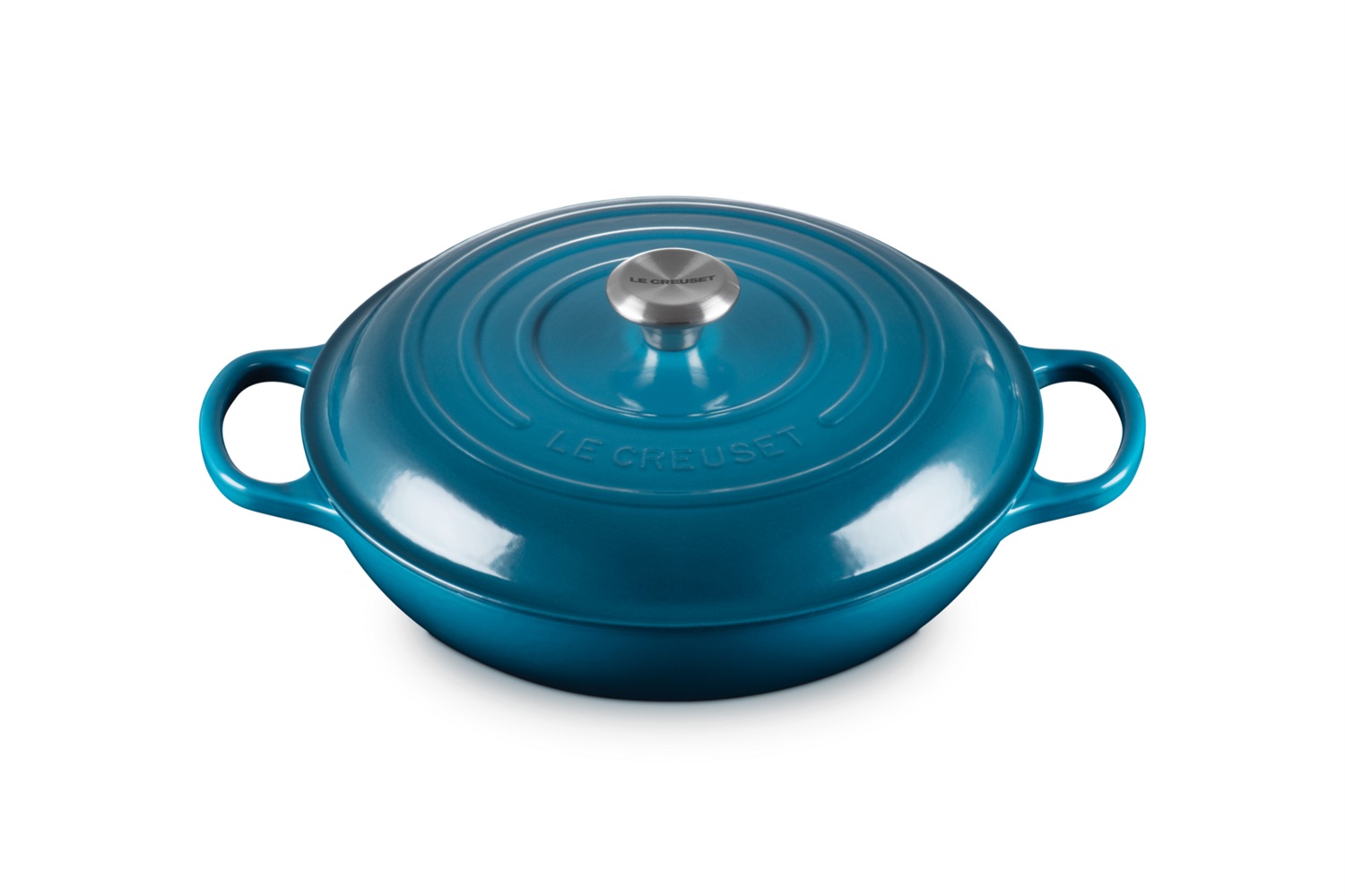Le Creuset Tegame Basso Evolution in Ghisa Vetrificata 30 cm 3.2 L Deep Teal