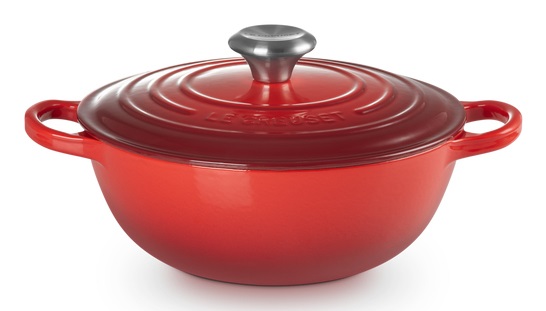Le Creuset Marmitta Evolution in Ghisa Vetrificata 26 cm - 4.1 L, Rosso Ciliegia, Forma Rotonda per Stufati
