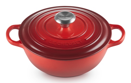 Le Creuset Marmitta Evolution in Ghisa Vetrificata 26 cm - 4.1 L, Rosso Ciliegia, Forma Rotonda per Stufati