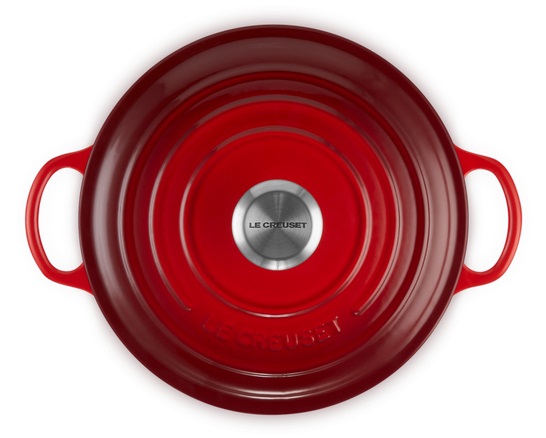 Le Creuset Marmitta Evolution in Ghisa Vetrificata 26 cm - 4.1 L, Rosso Ciliegia, Forma Rotonda per Stufati