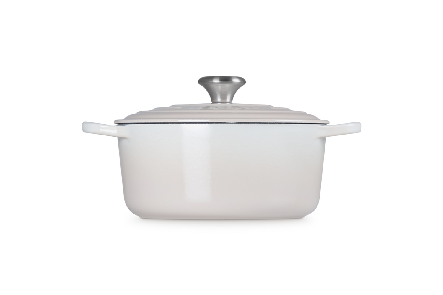 Le Creuset Cocotte Rotonda Evolution in Ghisa Vetrificata 24 cm Meringa - Capacità 4,2 L