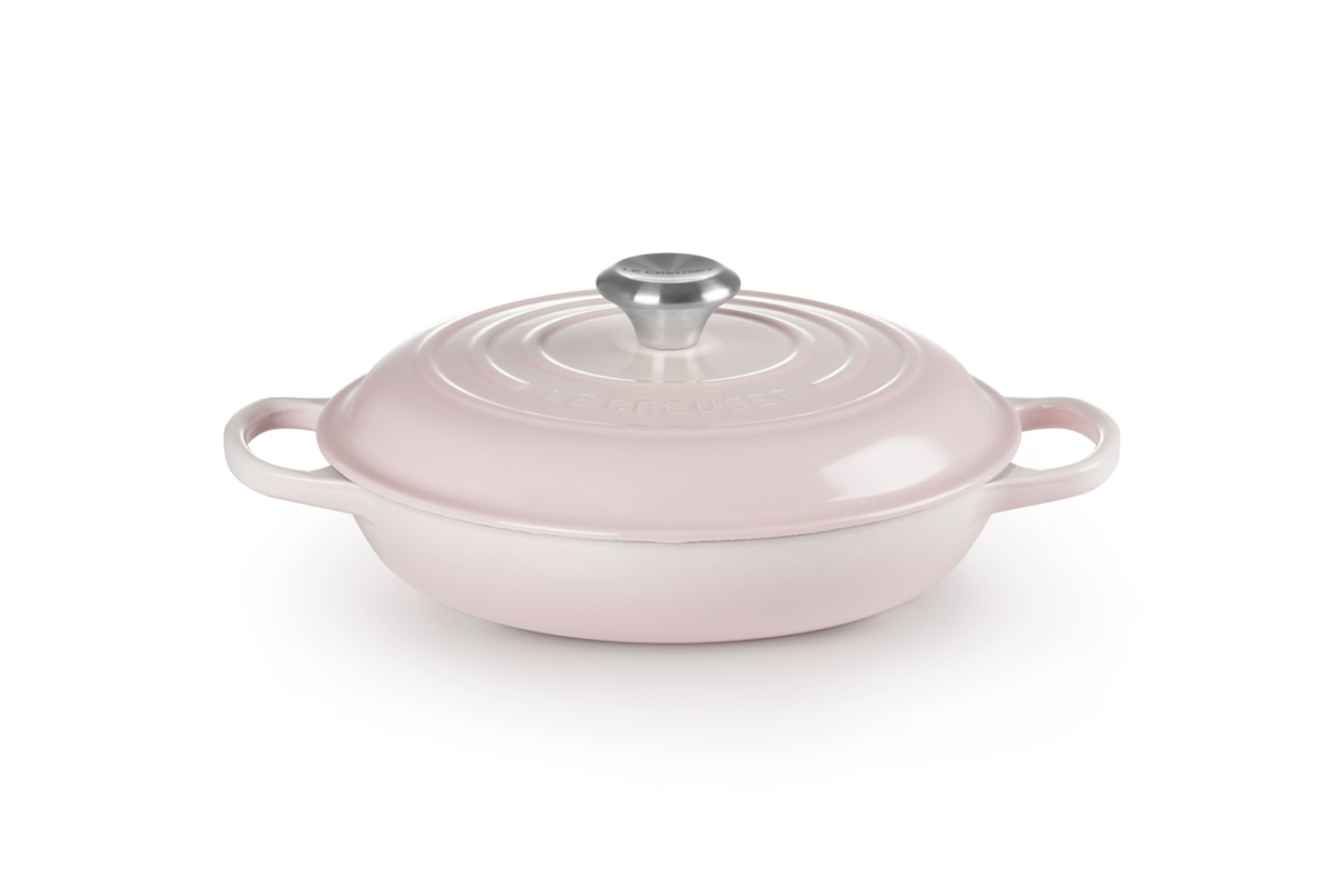 Le Creuset Tegame Basso Evolution in Ghisa Vetrificata 26 cm Shell Pink - Capacità 2,2 L