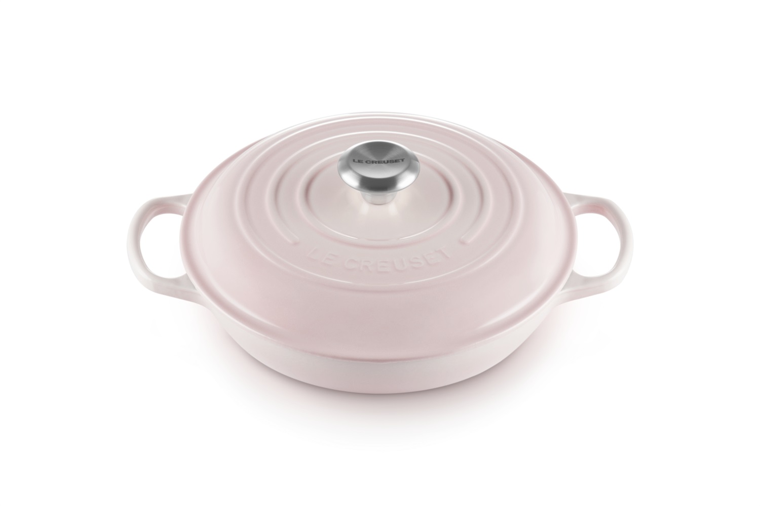 Le Creuset Tegame Basso Evolution in Ghisa Vetrificata 26 cm Shell Pink - Capacità 2,2 L