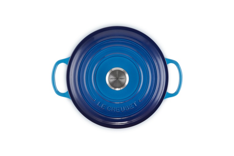 Le Creuset Cocotte Rotonda Evolution in Ghisa Vetrificata 20 cm Azzurra con Coperchio - Casseruola per Arrosto e Stufati 2,4 L
