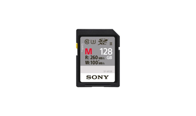 Sony SDXC 128GB UHS-II Classe 10 - Lettura 277 MB/s, Scrittura 150 MB/s, Serie M, Nero, IP57
