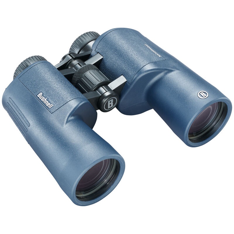 Bushnell H2O 2 Binocolo 7x50 Porro Blu Scuro - Completamente Multicoated, Impermeabile e Antiappannante, Conchiglie Oculari Twist Up
