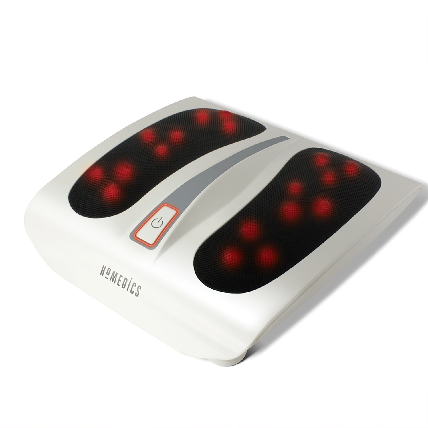 HoMedics FM-TS9-EU Massaggiatore Piedi Elettrico Shiatsu con Funzione Calore, 6 Testine Massaggianti e 18 Nodi Rotanti - Bianco