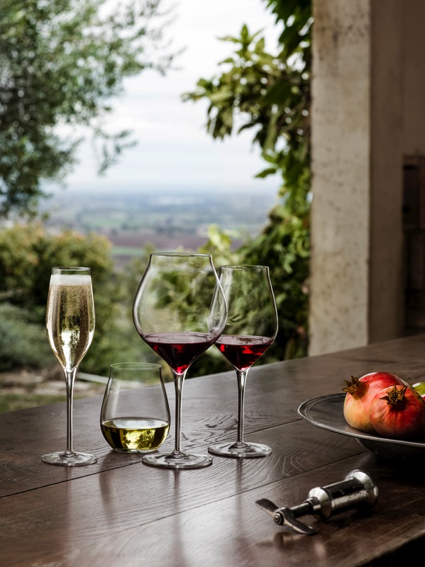 Bormioli Luigi Vinea Trebbiano Bicchiere Vino Bianco 43 cl - Set 6 Pezzi Stemless in Vetro