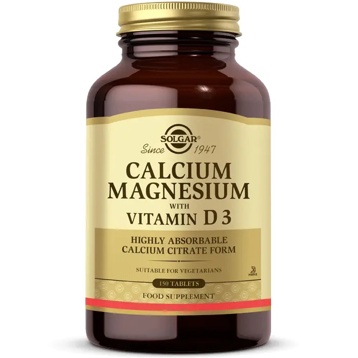 Solgar Calcio, Magnesio con Vitamina D3 - 150 Compresse per Ossa Forti e Salute Generale