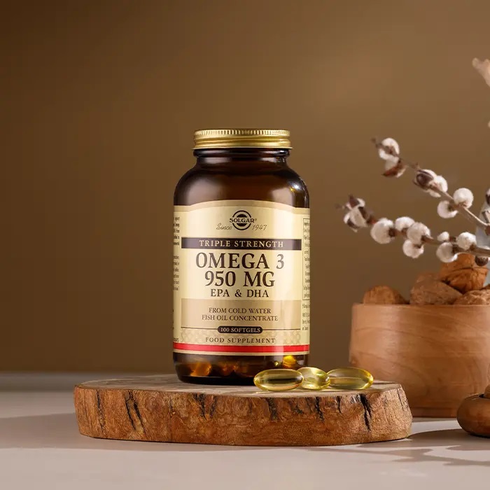 Solgar Neuro Pesce - Integratore Omega-3 950 mg - 50 Perle Softgel con EPA e DHA per il Benessere Cerebrale