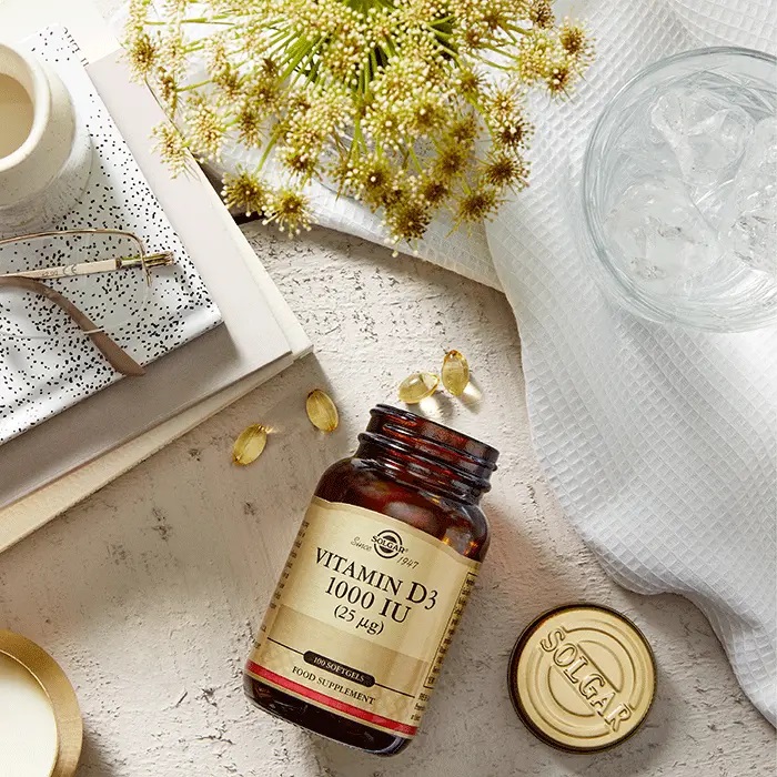 Solgar Vitamina D3 25 mcg (1000 UI) - 100 Capsule Molli per la Salute delle Ossa