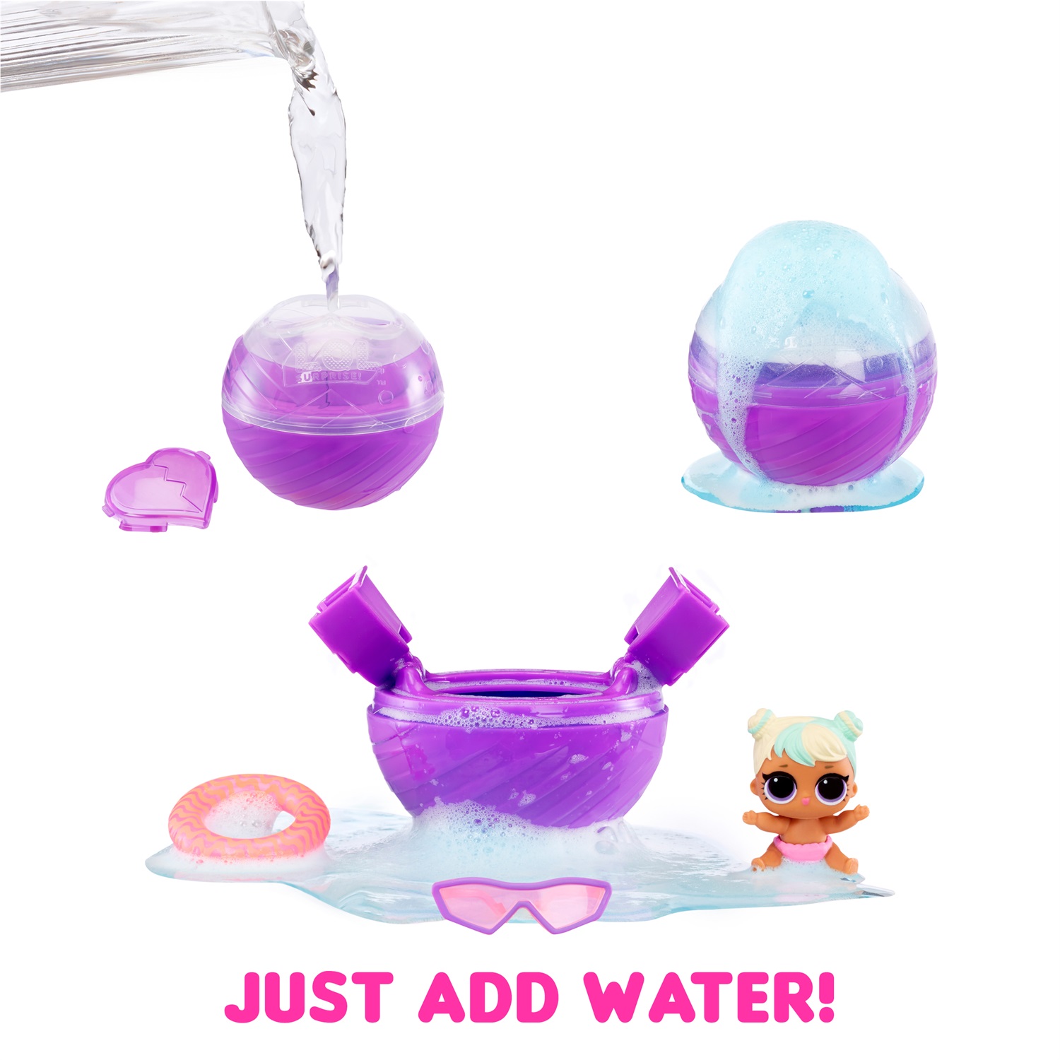 L.O.L. Surprise! Bubble Surprise Lil Sisters - Bambola da collezione con sorprese, accessori e schiuma di bolle - Assortimento casuale - Ideale per bambini dai 4 anni in su