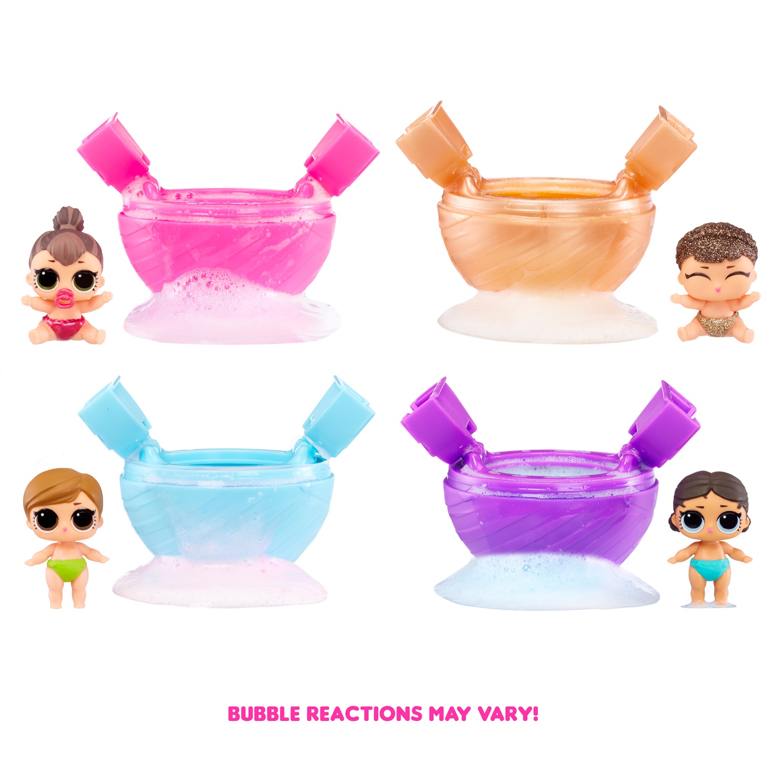 L.O.L. Surprise! Bubble Surprise Lil Sisters - Bambola da collezione con sorprese, accessori e schiuma di bolle - Assortimento casuale - Ideale per bambini dai 4 anni in su