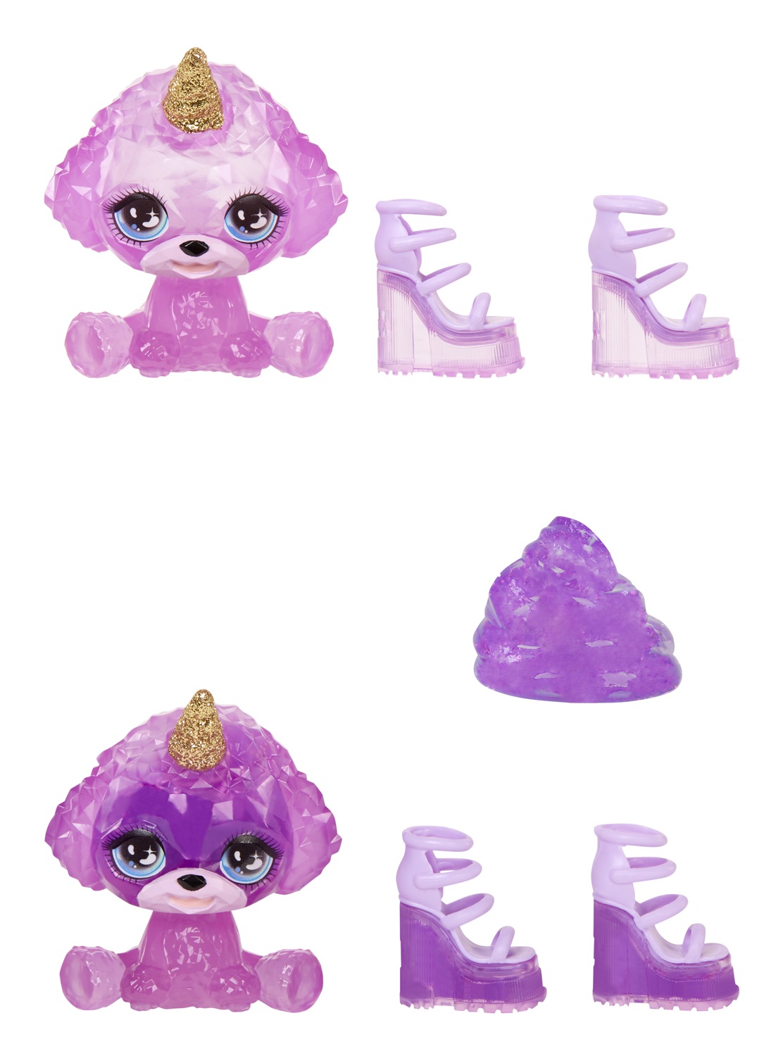 Rainbow High Classic Rainbow Fashion Doll Violet - Bambola Viola da 28 cm con Slime Scintillante, Animale Magico e Accessori Moda