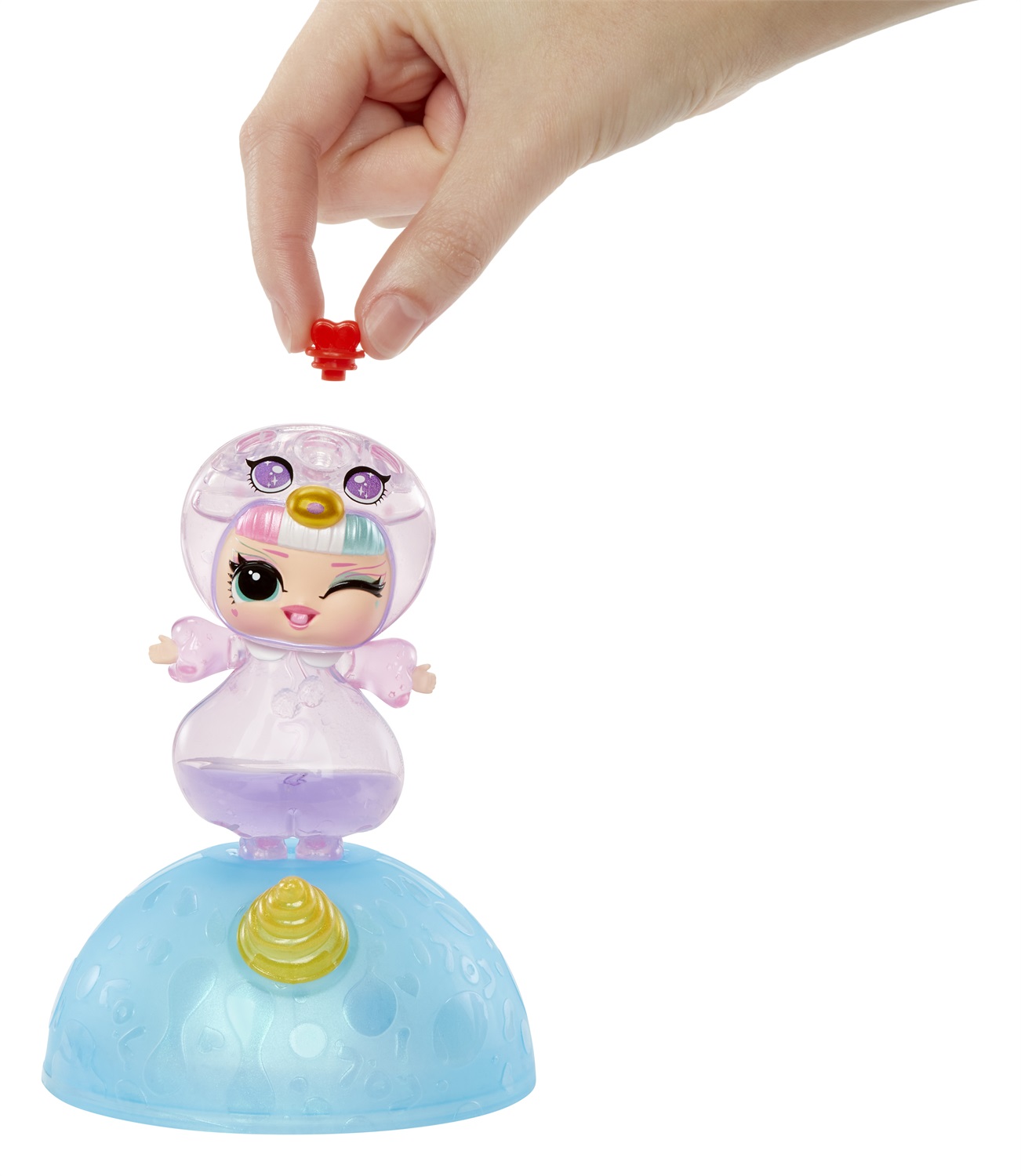 L.O.L. Surprise! Unicorn Tots - Bambola Trasparente con Lampada Lavica, Confezione Cieca, 8 Bambole da Collezionare e 2 Pozioni Colorate, Età 4