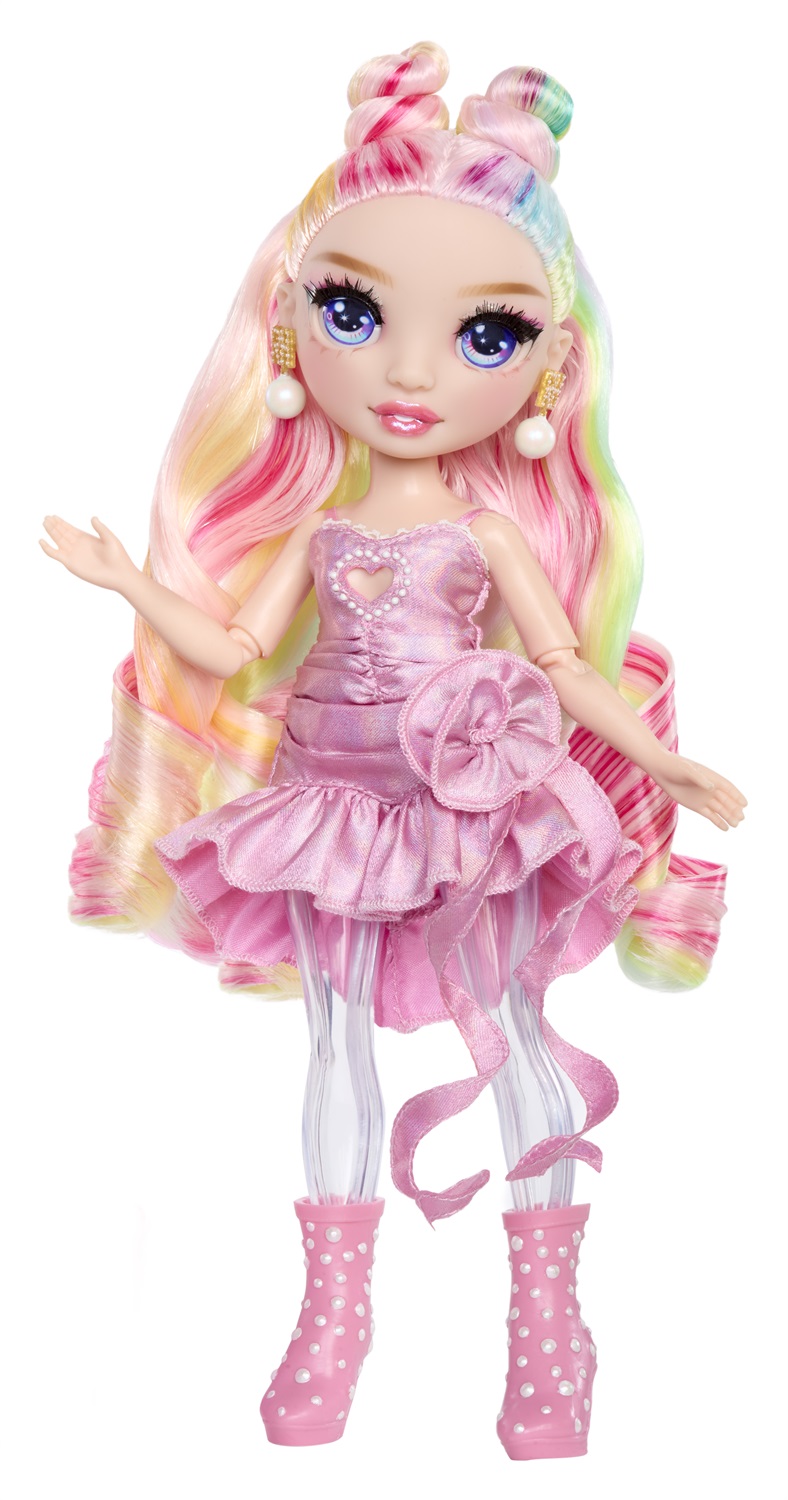 Rainbow High Rainbow Shimmers - Bambola Fashion Rosa di 28 cm con Kit Slime e Llama come Animaletto Domestico, età 4