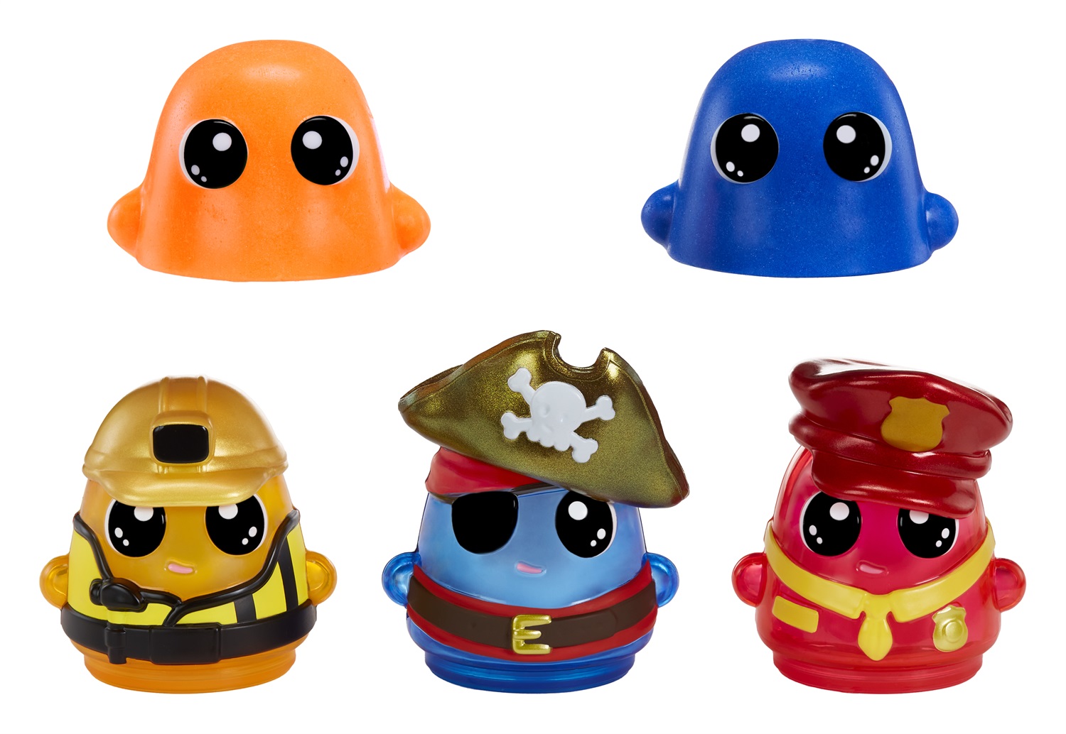 MGA Entertainment DohKins Hero Pack - Impasto Non Asciuga Mai, Senza Glutine, Include Personaggi Builder, Pirate e Fire Chief, Età 3