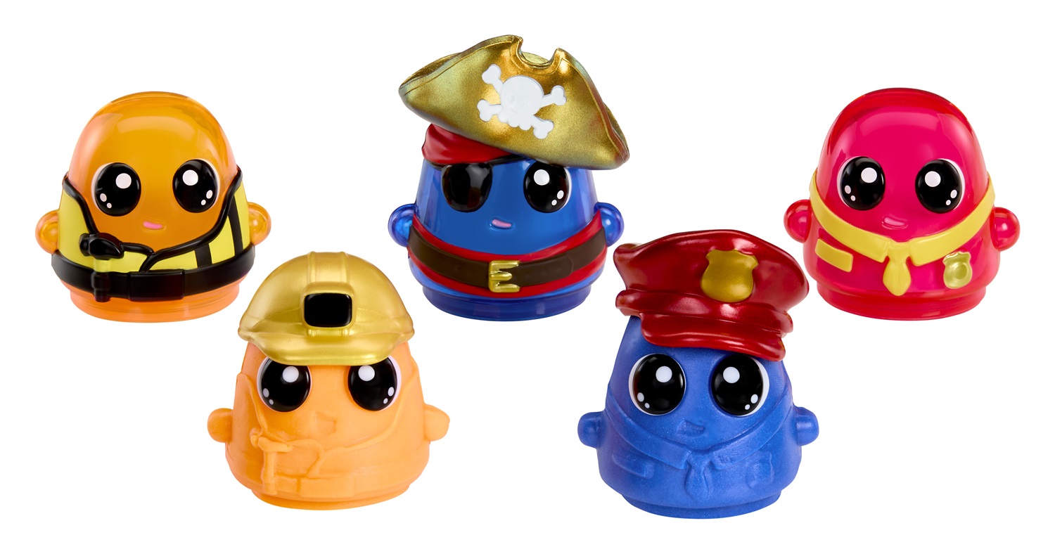 MGA Entertainment DohKins Hero Pack - Impasto Non Asciuga Mai, Senza Glutine, Include Personaggi Builder, Pirate e Fire Chief, Età 3