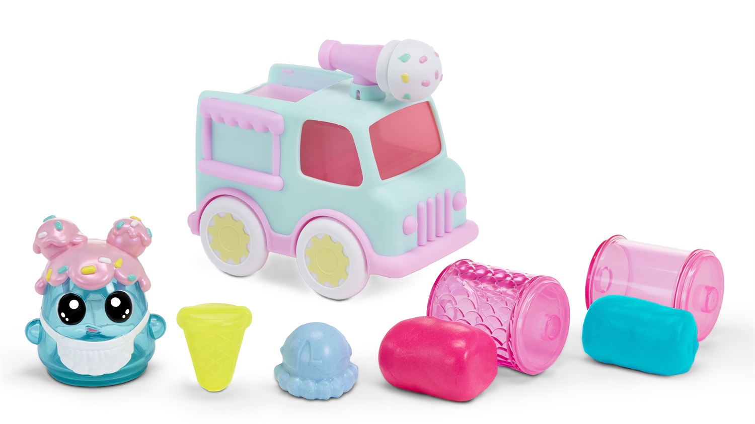 MGA Entertainment DohKins Ice Cream Truck & Baker - Impasto Morbido e Senza Glutine per Bambini dai 3 Anni