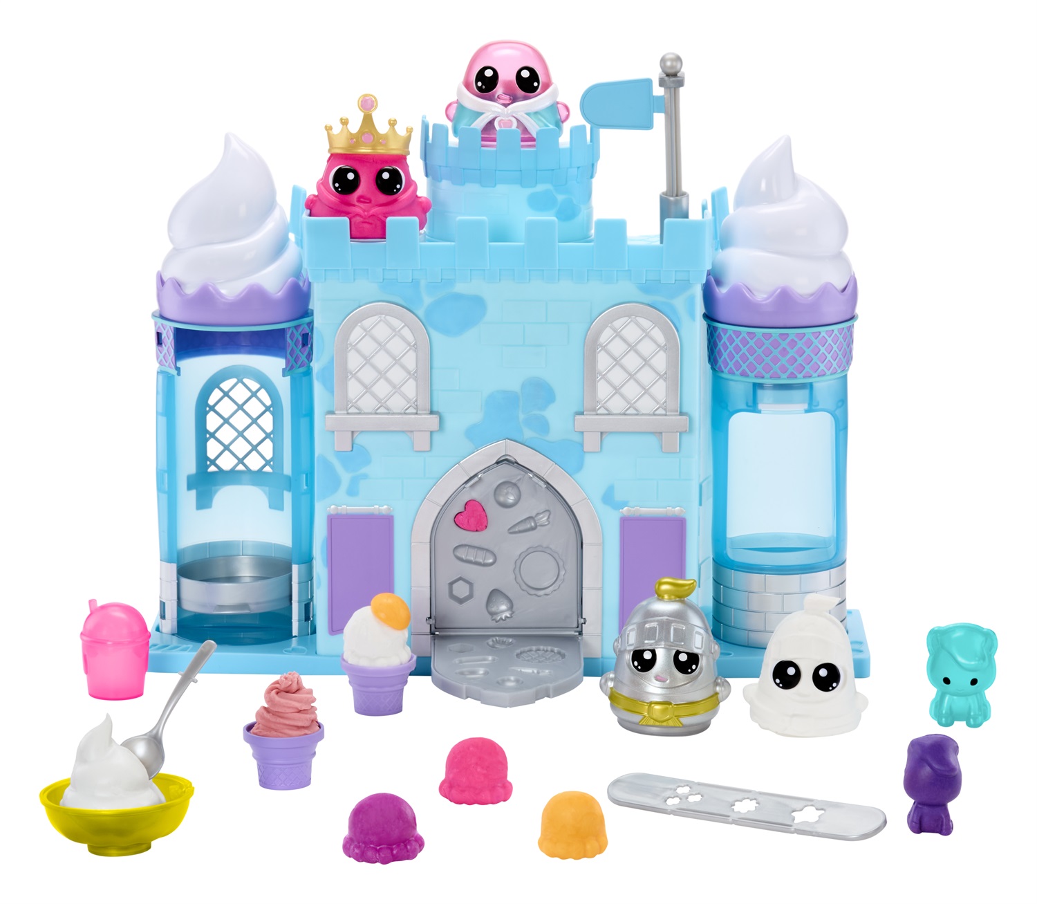 MGA Entertainment DohKins Ice Cream Castle - Set da gioco con impasto non asciutto, senza glutine, per bambini e collezionisti, età 3